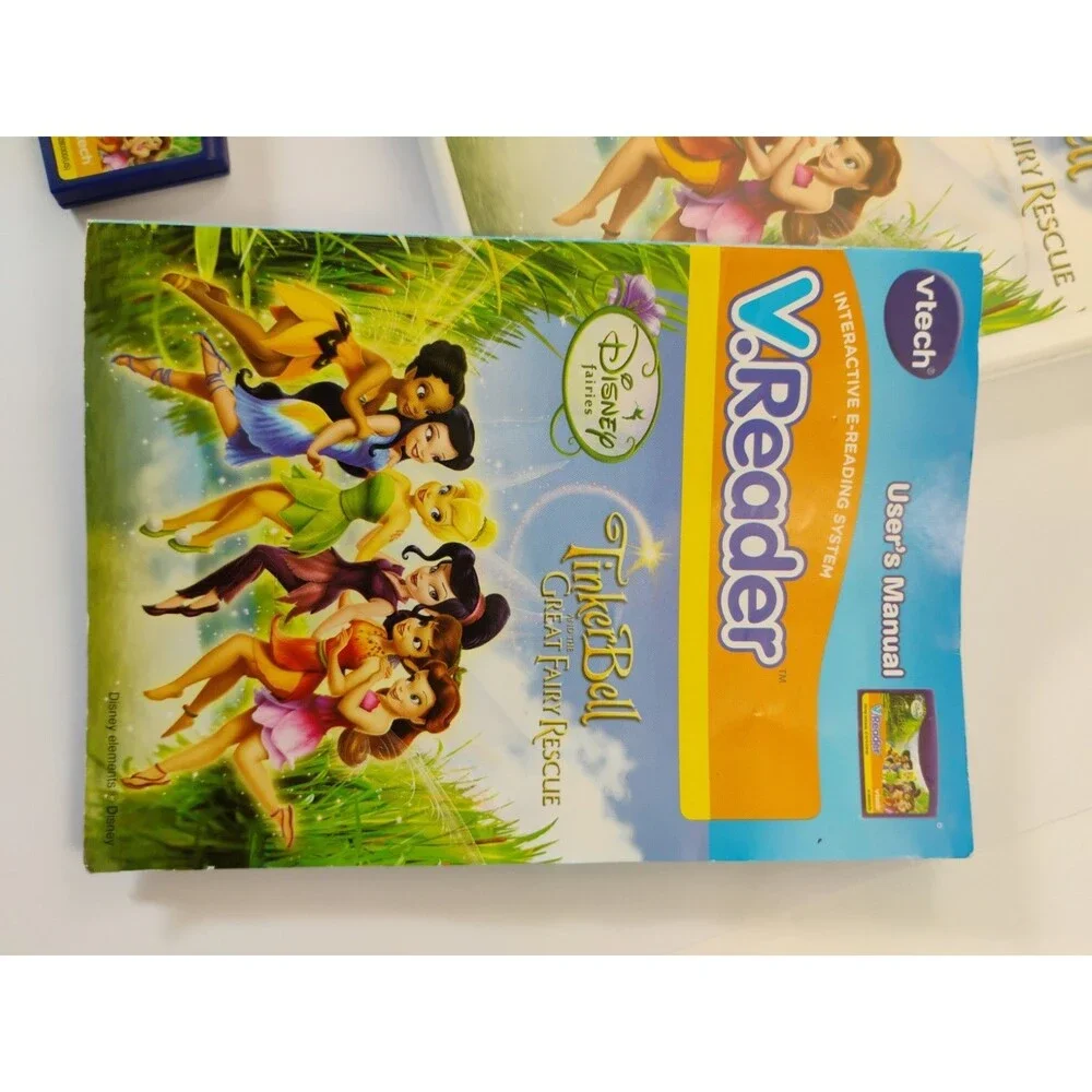 Vtech V Reader TinkerBell Great Fairy Rescue New Sealed 5-7 years Disney Manual